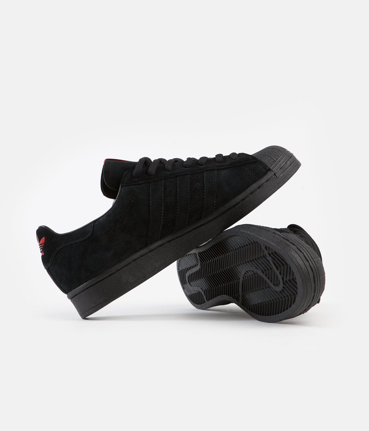 Adidas x Thrasher Superstar Adv Skate Shoes for Men - Core Black/Scarlet/Gold Metallic - High-Performance Sneakers for Skateboarding & Streetwear Fashion