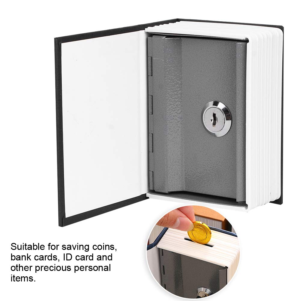 Waterproof Mini Book Safe Box with Keys - Secure Money Storage for Cash, Jewelry, Bank Cards & Coins | Home, Office & Travel Security Lock Case