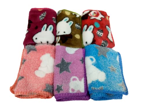 KALPANA Combo 8829 Soft Multicolor Cotton Towels - 6 Pack Absorbent Face, Hand & Bath Towels for Men & Women - Perfect for Gym, Travel & Home Use
