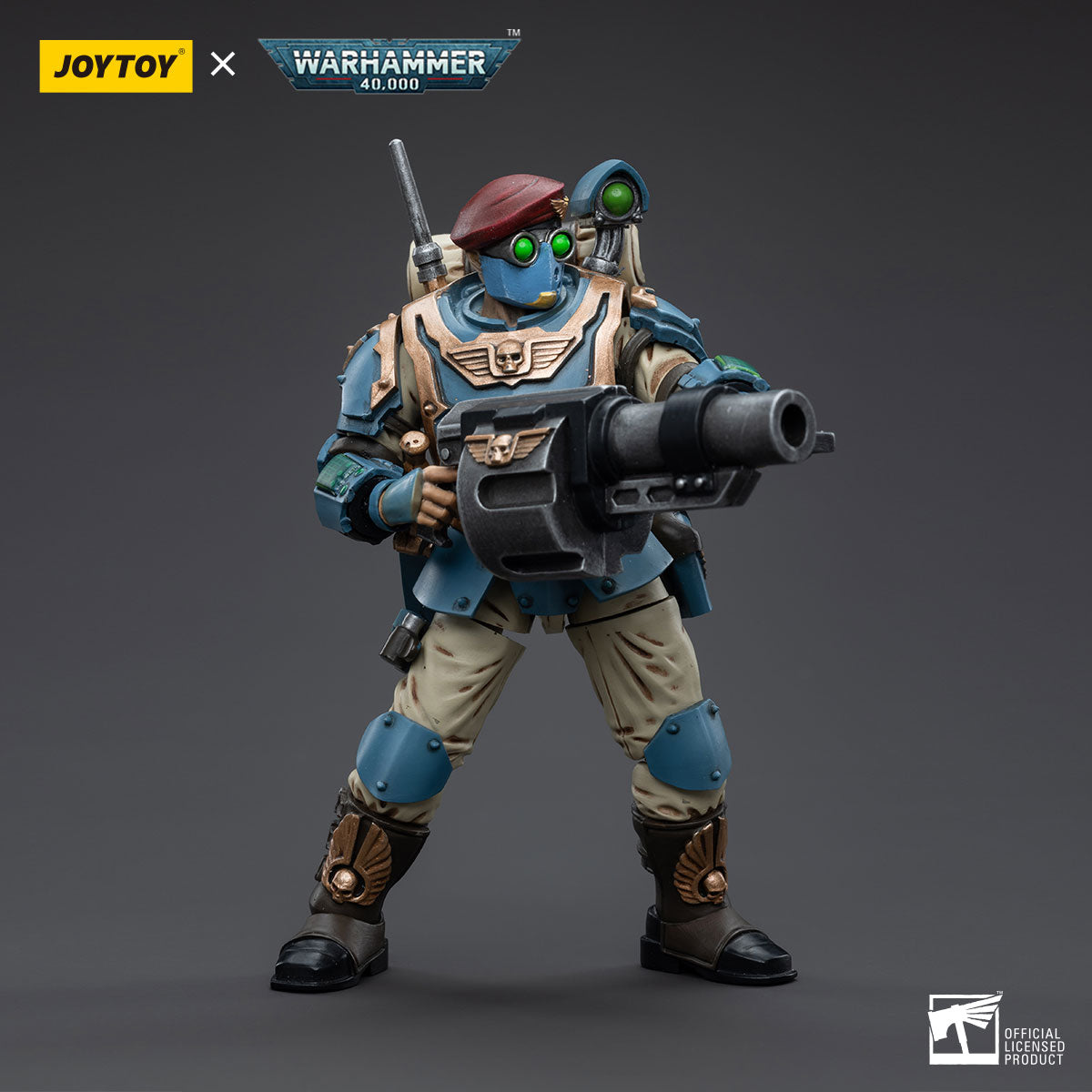 1/18 JOYTOY 3.75-inch Astra Militarum Tempestus Scions Command Squad Action Figure - 55th Kappic Eagles Set (5pcs) - Perfect for Warhammer 40K Collectors, Tabletop Gaming & Display