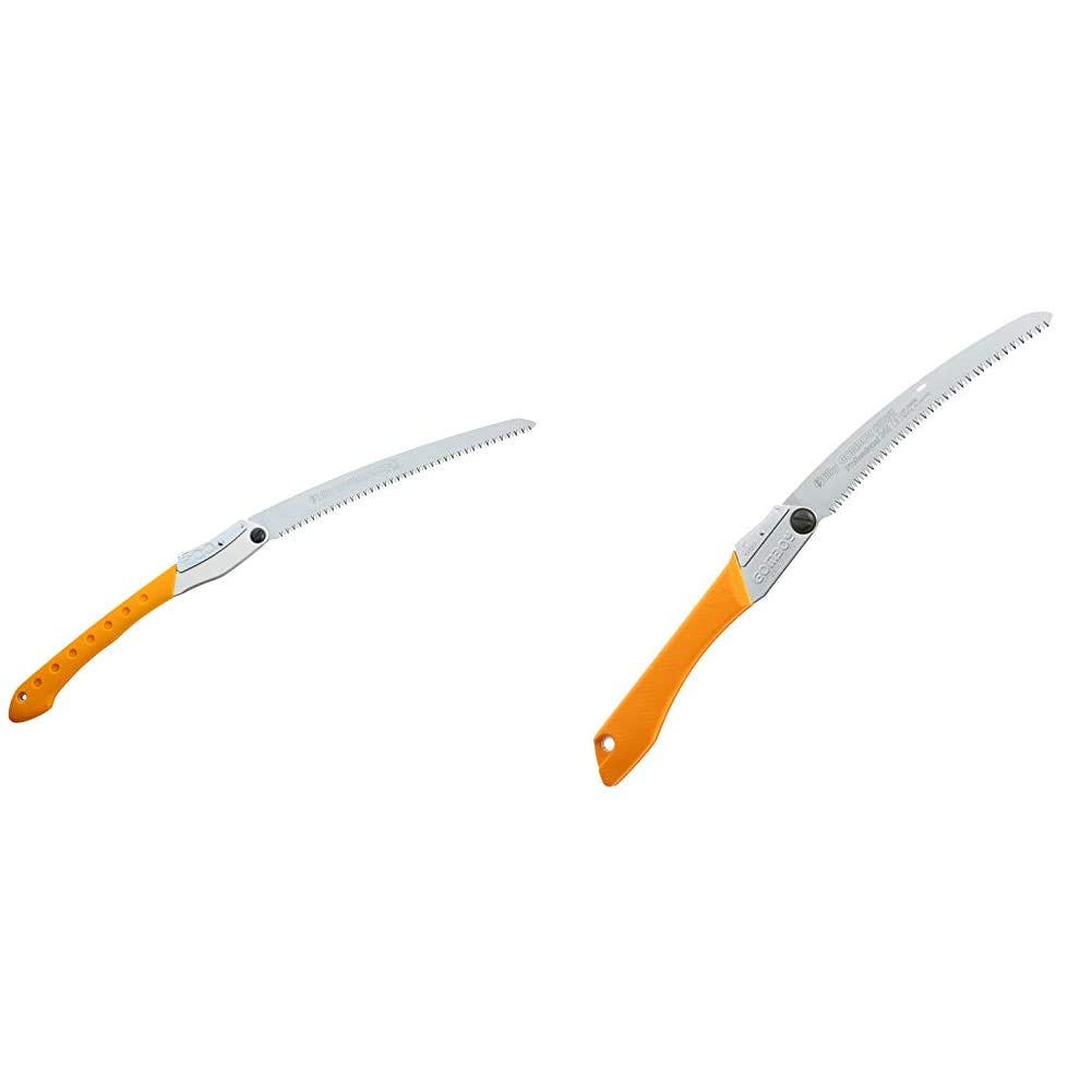 Silky Professional Series BIGBOY 2000 Folding Landscaping Hand Saw with Extra Large Teeth (356-36) - Yellow & Silver | GomBoy Curve Professional Folding Saw 240mm with Large Teeth (717-24) - Yellow | Premium Pruning Saws for Tree Trimming, Gardening & Outdoor Landscaping