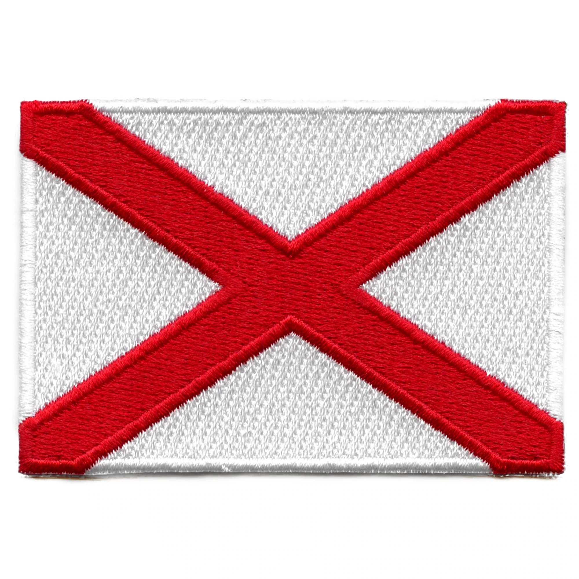 Alabama State Flag Patch - Embroidered Iron On Sew On Applique for Travel, Home Decor, Backpacks & Jackets | Proudly Display Your Southern Pride