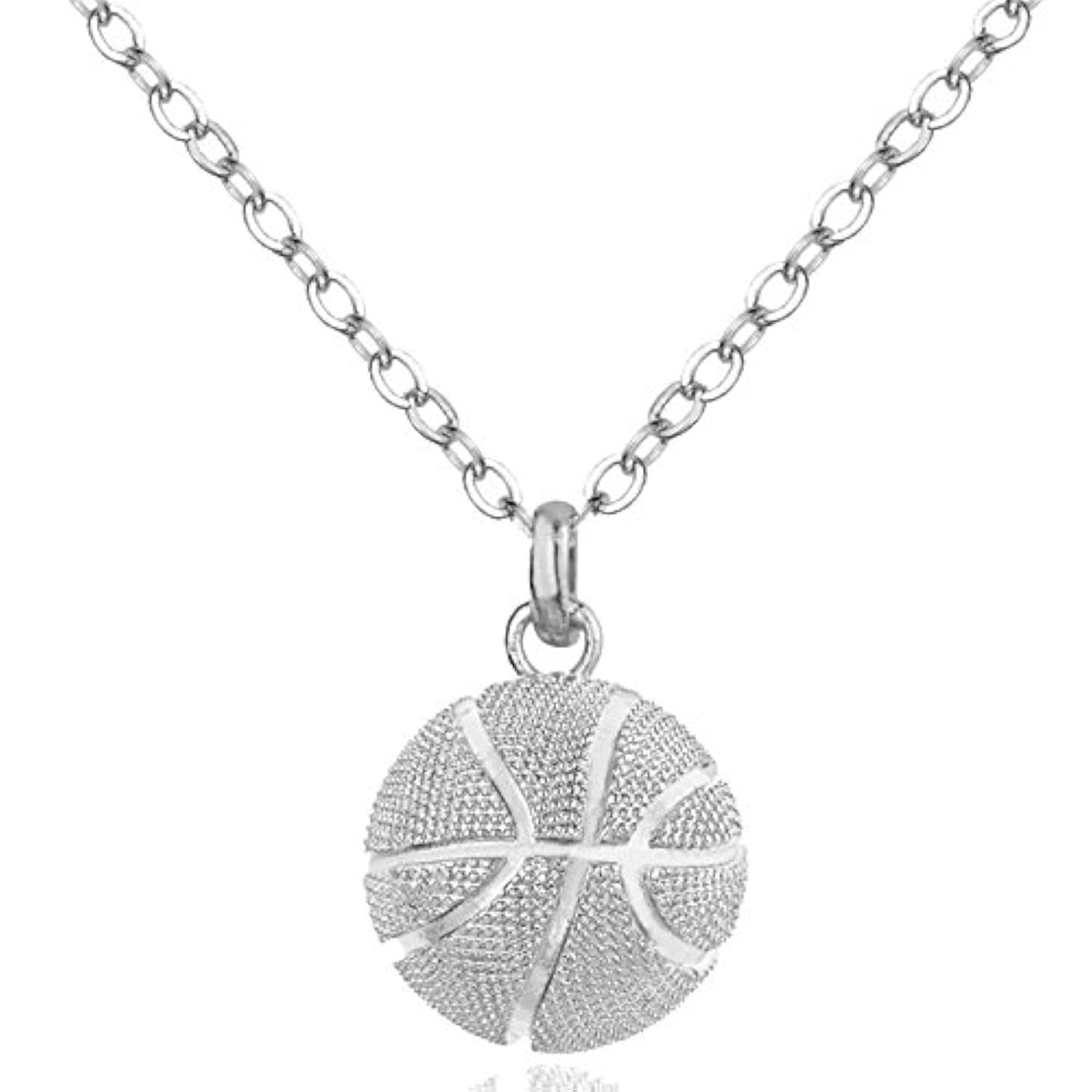 Basketball Pendant Necklace for Men & Women - Gold & Silver Basketball Jewelry Gift for Boys, Girls, Players & Coaches - Perfect for Christmas, Birthday, Sports Events & Fan Apparel
