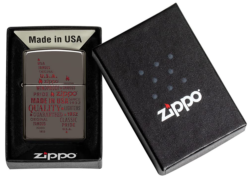 Zippo Windproof Flame Lighters for Outdoor Camping, Hiking & Survival - Refillable & Durable Metal Lighter