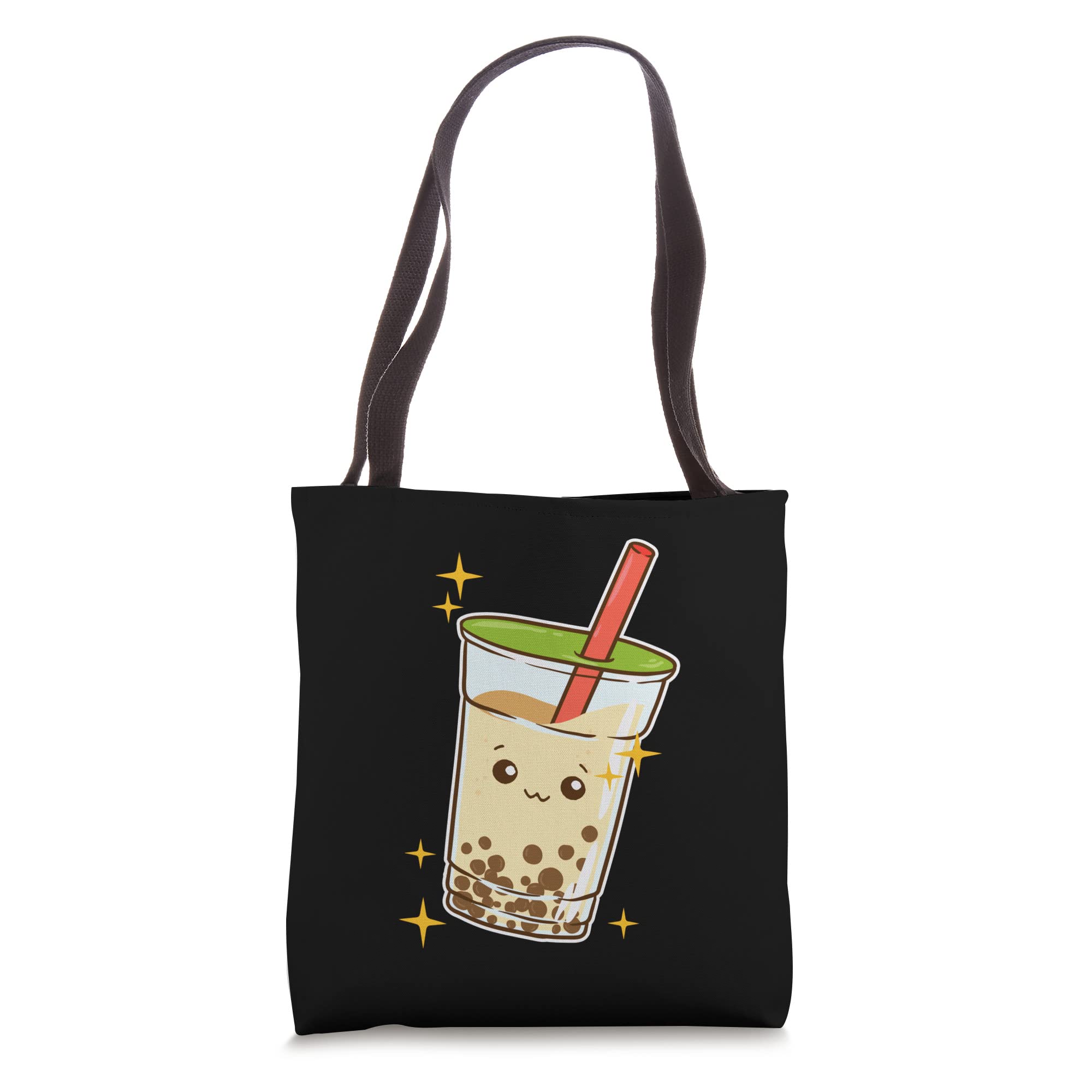 Kawaii Bubble Tea Tote Bag - Cute Boba Milk Tea Tapioca Pearl Shoulder Bag for Women | Perfect for Shopping, Beach & Tea Lovers Accessories