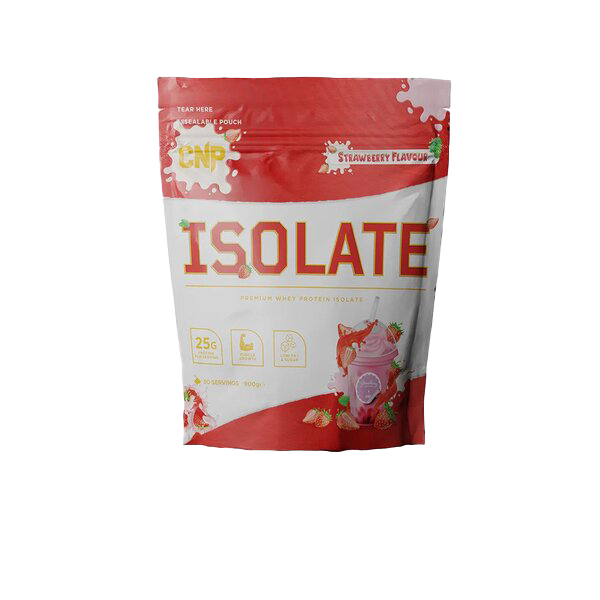 CNP Isolate Strawberry Whey Protein Powder - 900g for Muscle Recovery & Growth - Post-Workout Supplement for Athletes & Fitness Enthusiasts