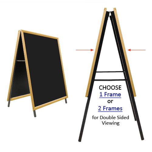 48x60 Wooden A-Frame Sign Holder with 1 1/4