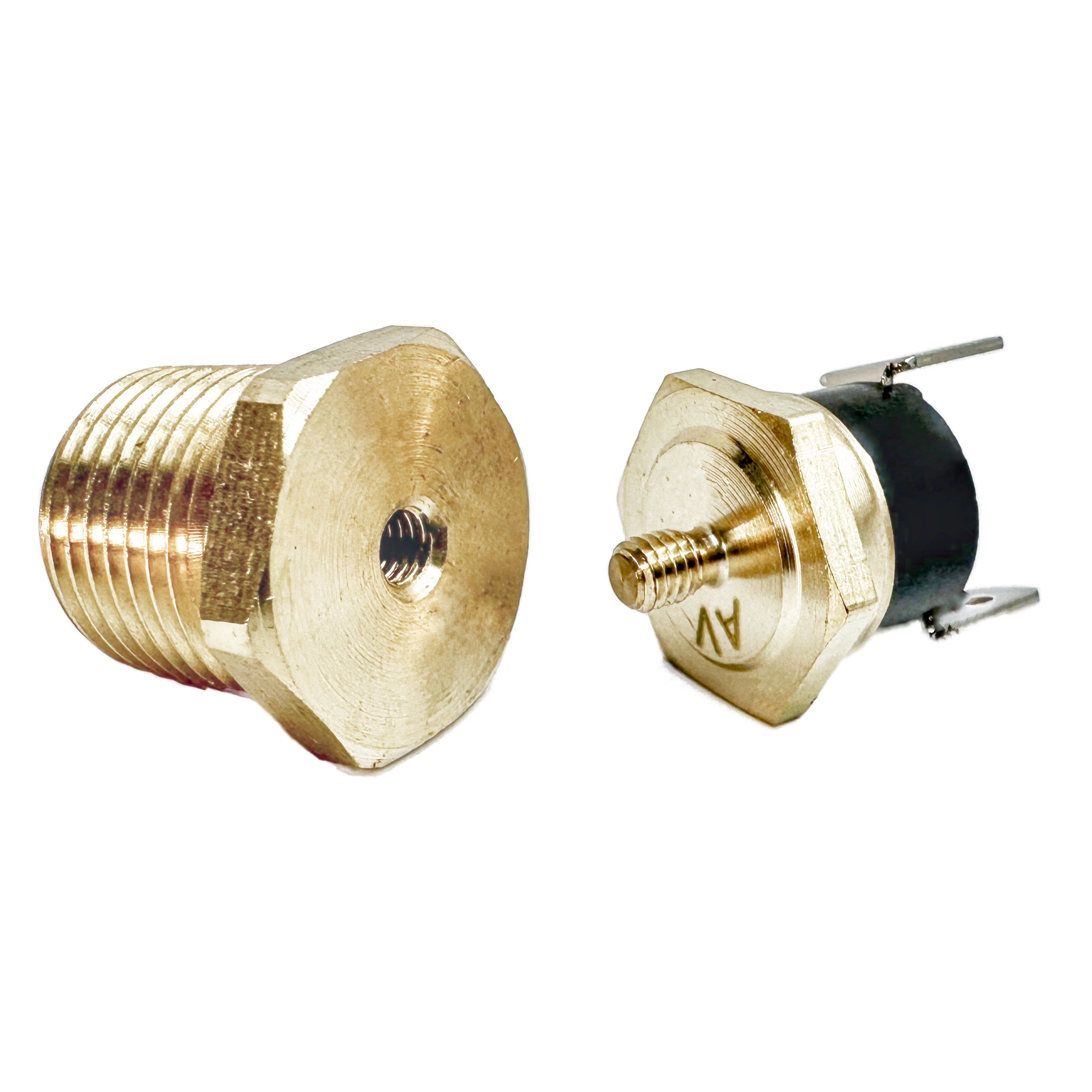 2 Pin Electric Radiator Fan with NPT Thread Temperature Thermostat Switch Sensor - Automotive Cooling System, Engine Overheat Protection, HVAC Applications