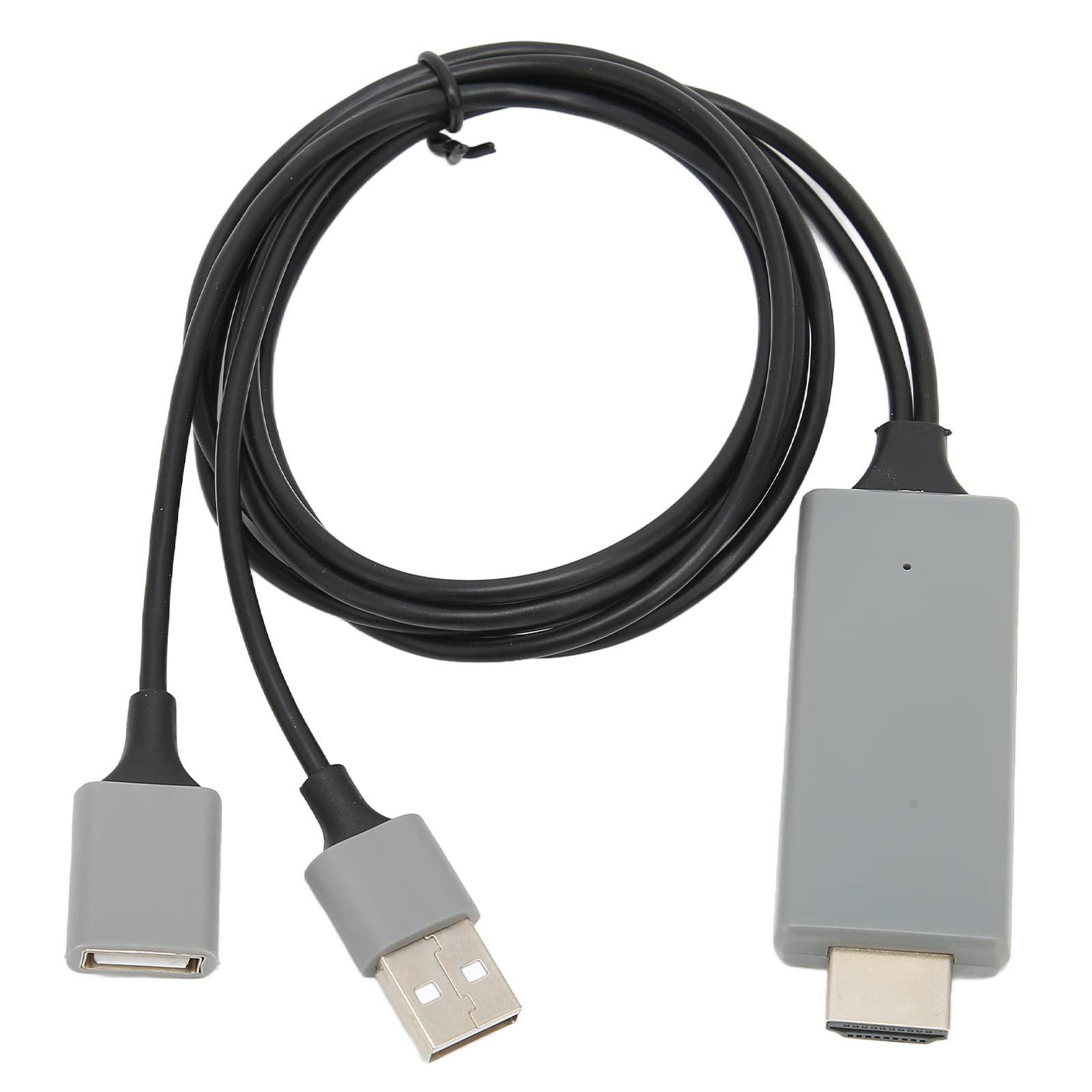 Yunseity USB to HDMI Cable Adapter for Android Phone to TV - 1080P HD Multimedia Interface Converter for Phone, TV, Monitor, Projector - Perfect for Home Theater, Gaming, and Office Presentations (Black)