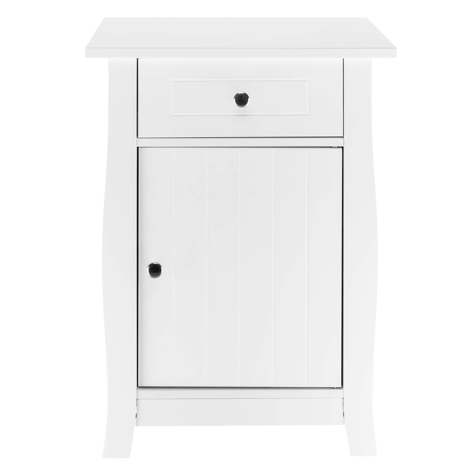 Bonnlo White Nightstand Set of 2 with Drawers & Storage - Perfect for Bedroom & Small Spaces