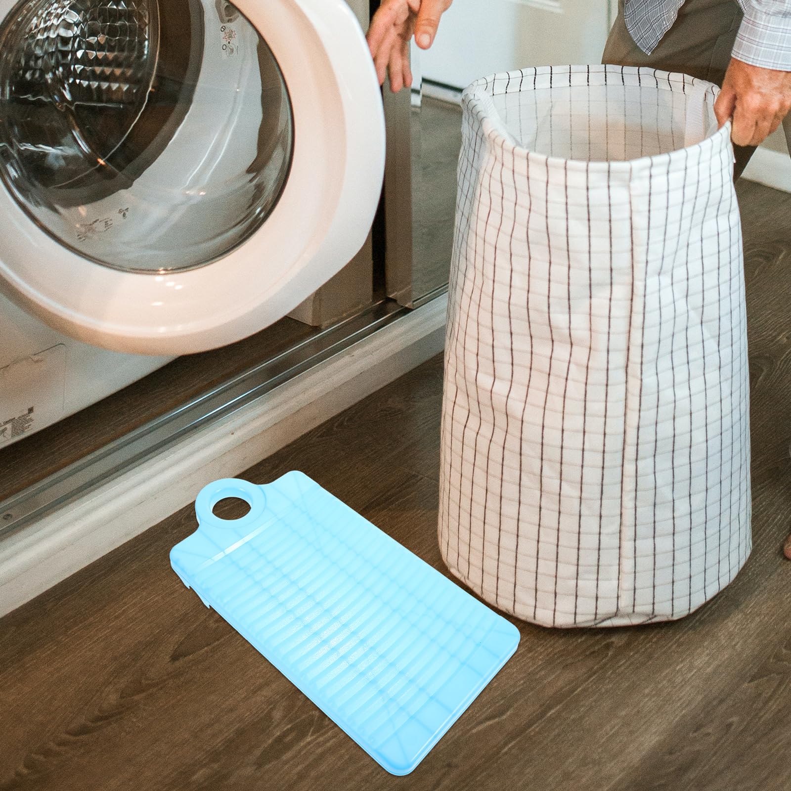 DOITOOL Mini Plastic Washboard for Hand Laundry - Small Portable Washing Board for Clothes, Shirts & Delicates - Perfect for Travel, Camping & Kids' Clothing Care