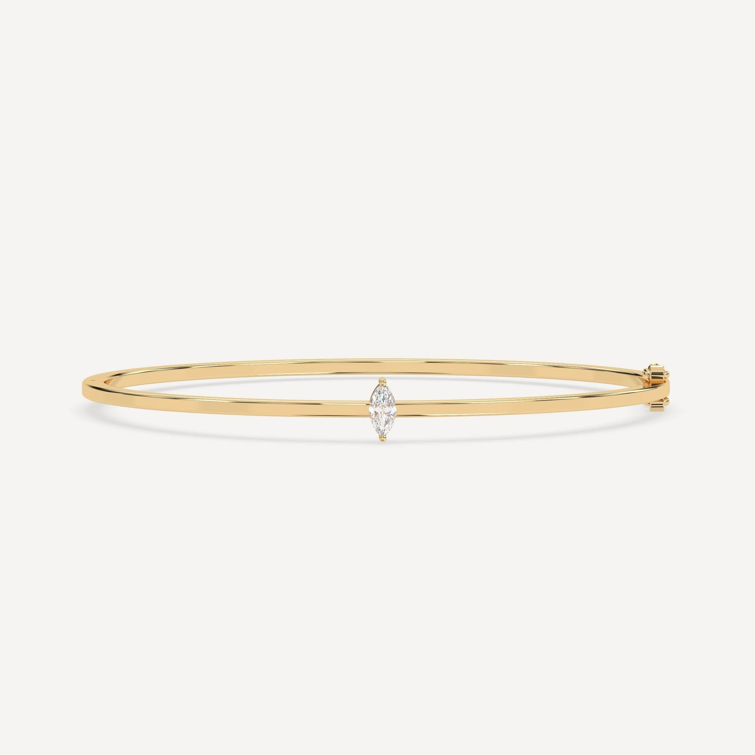 1/4 Carat Marquise Cut Diamond Solitaire Bangle Bracelet for Women - Elegant Jewelry Gift for Anniversary, Wedding & Special Occasions