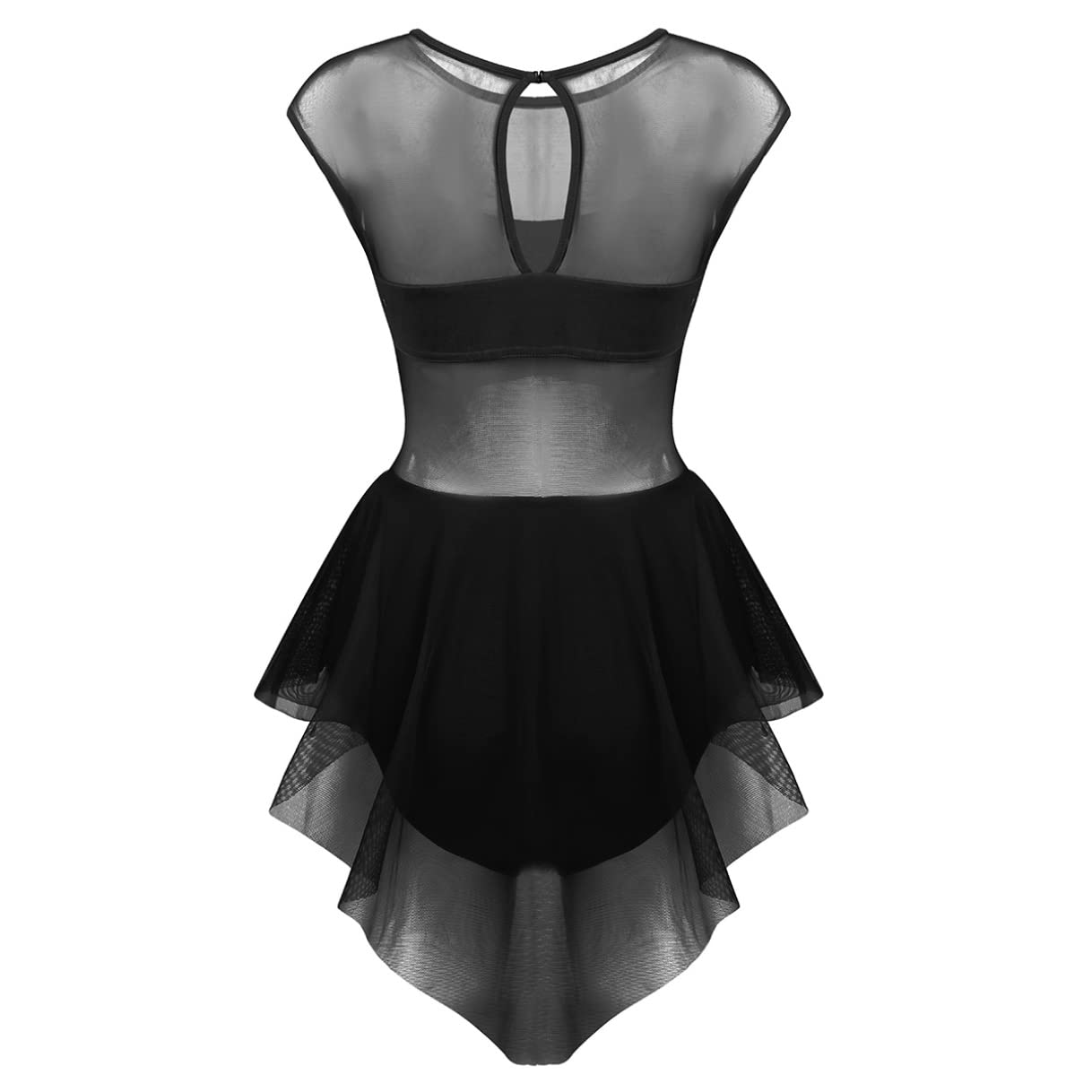 Elegant Women's Lyrical Ballet Leotard - Contemporary Dance Costume with Mesh Design for Latin & Modern Dance Performance | Perfect for Recitals, Competitions & Dance Classes