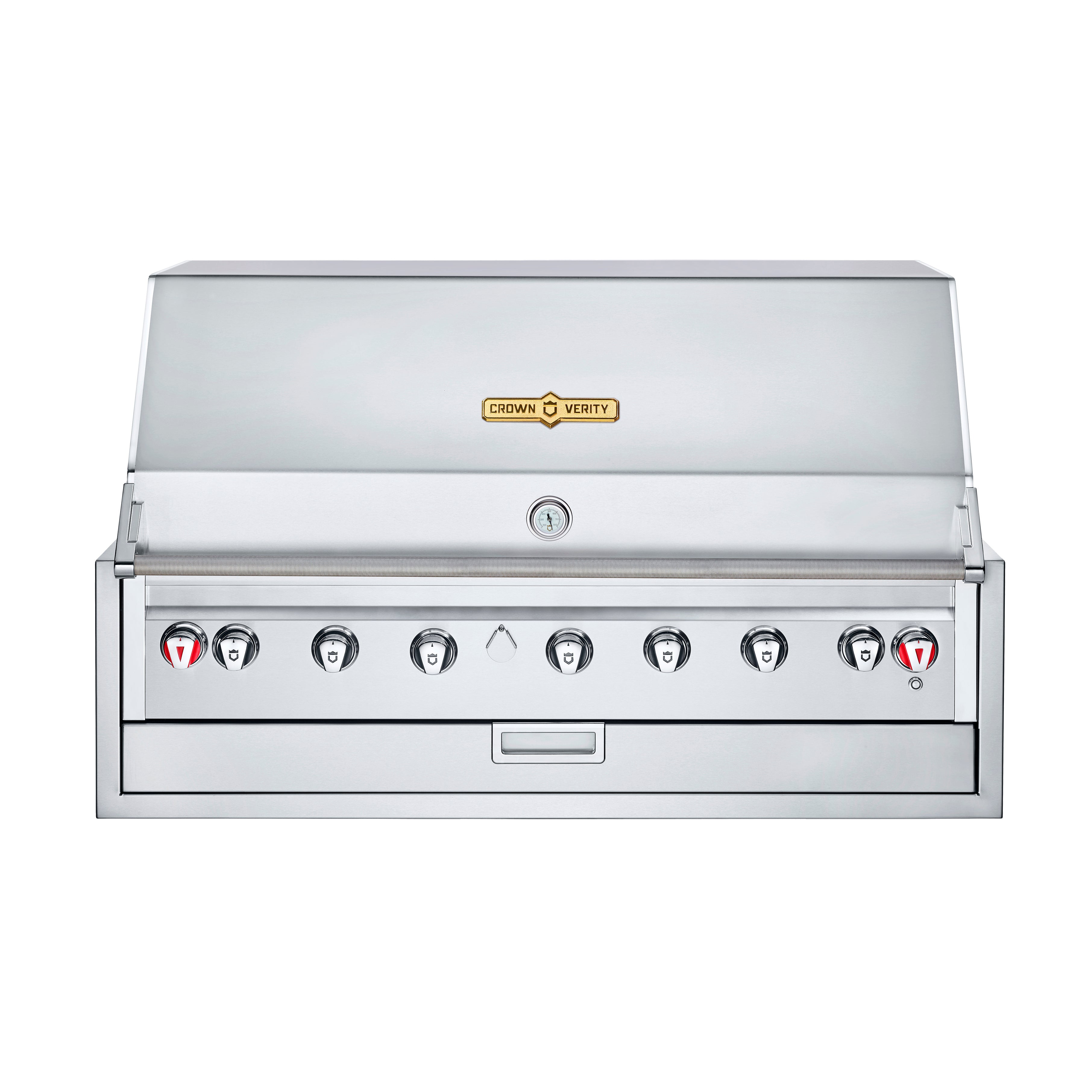 Crown Verity IBI48NG Infinite Series 48-Inch Built-In Natural Gas Grill with Roll Dome Lid, Custom Fitted Cover & Regulator - Perfect for Outdoor Kitchen, Backyard BBQ, and Patio Entertaining