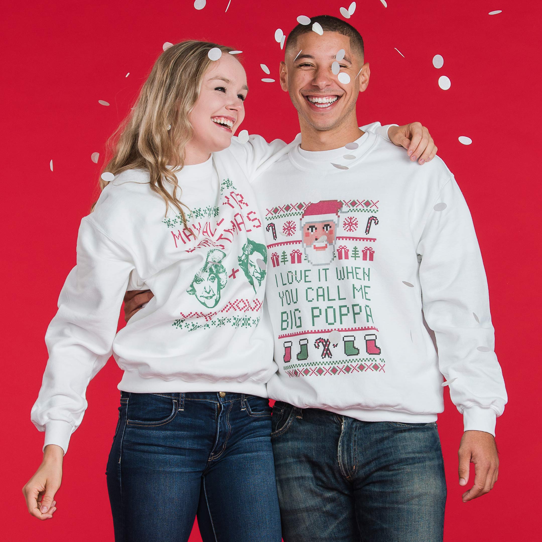 Customized Unisex Christmas Sweatshirt for Women & Men - Seamless Holiday Pullover | Perfect for Family Matching, Gift Giving & Festive Winter Outfits