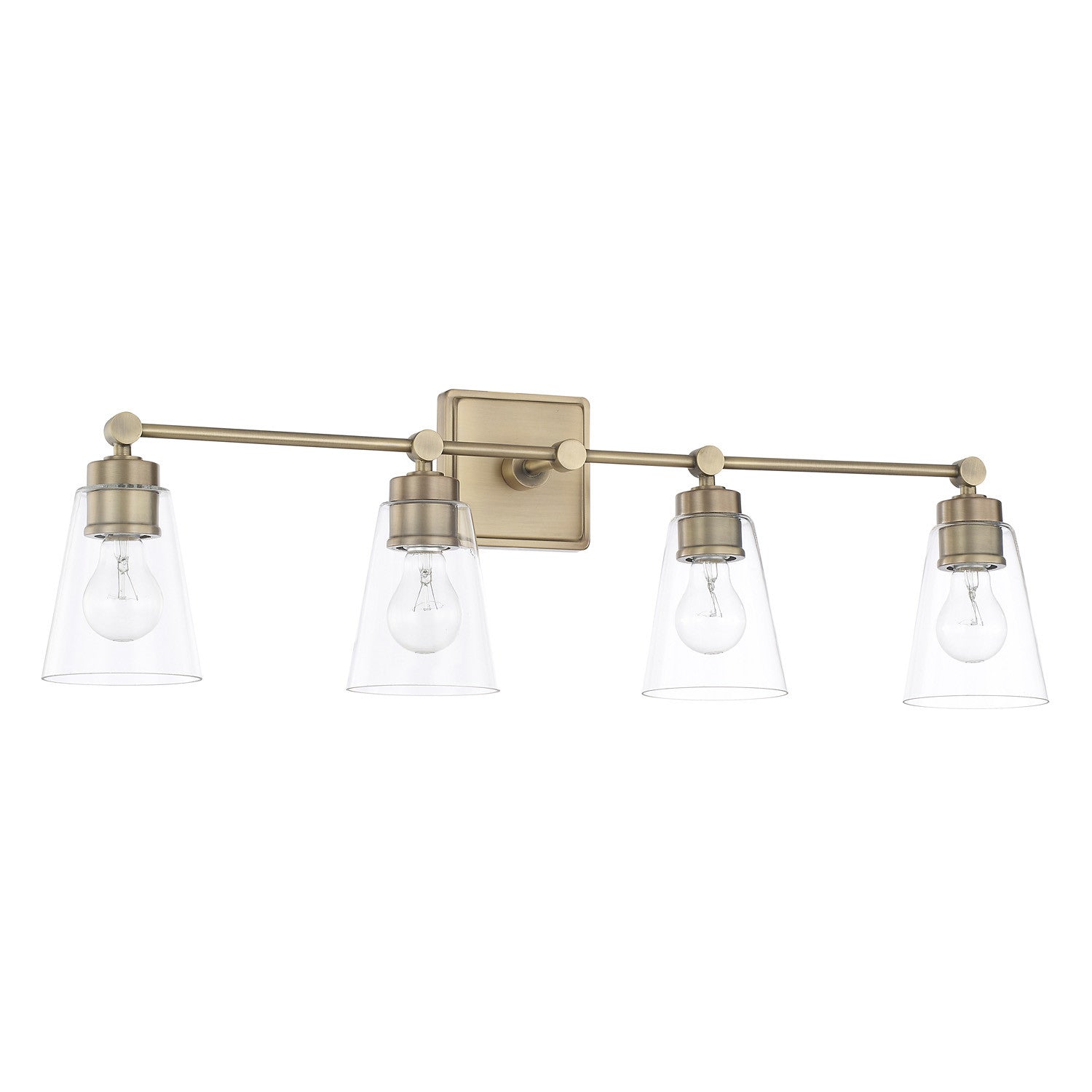 Josey Vanity Light - Modern Bathroom Wall Sconce with Clear Glass Shades, 3-Light Fixture for Bedroom & Dressing Room, Perfect for Makeup Vanity and Mirror Lighting