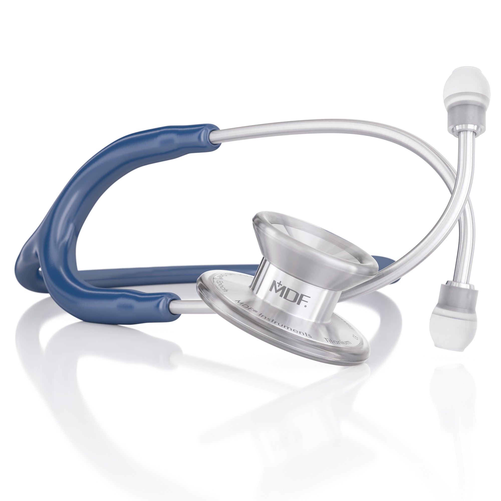 MD One® Epoch® Titanium Adult Stethoscope - Navy Blue | Professional Medical Stethoscope for Doctors, Nurses & Healthcare Workers | Ideal for Clinical Use, Patient Exams & Emergency Situations