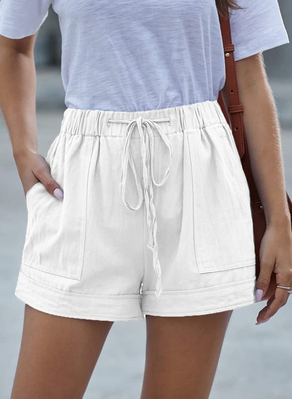 Dokotoo Women's Comfortable Casual Shorts with Elastic Waistband & Pockets - Perfect for Summer, Travel, Yoga, and Lounge Wear