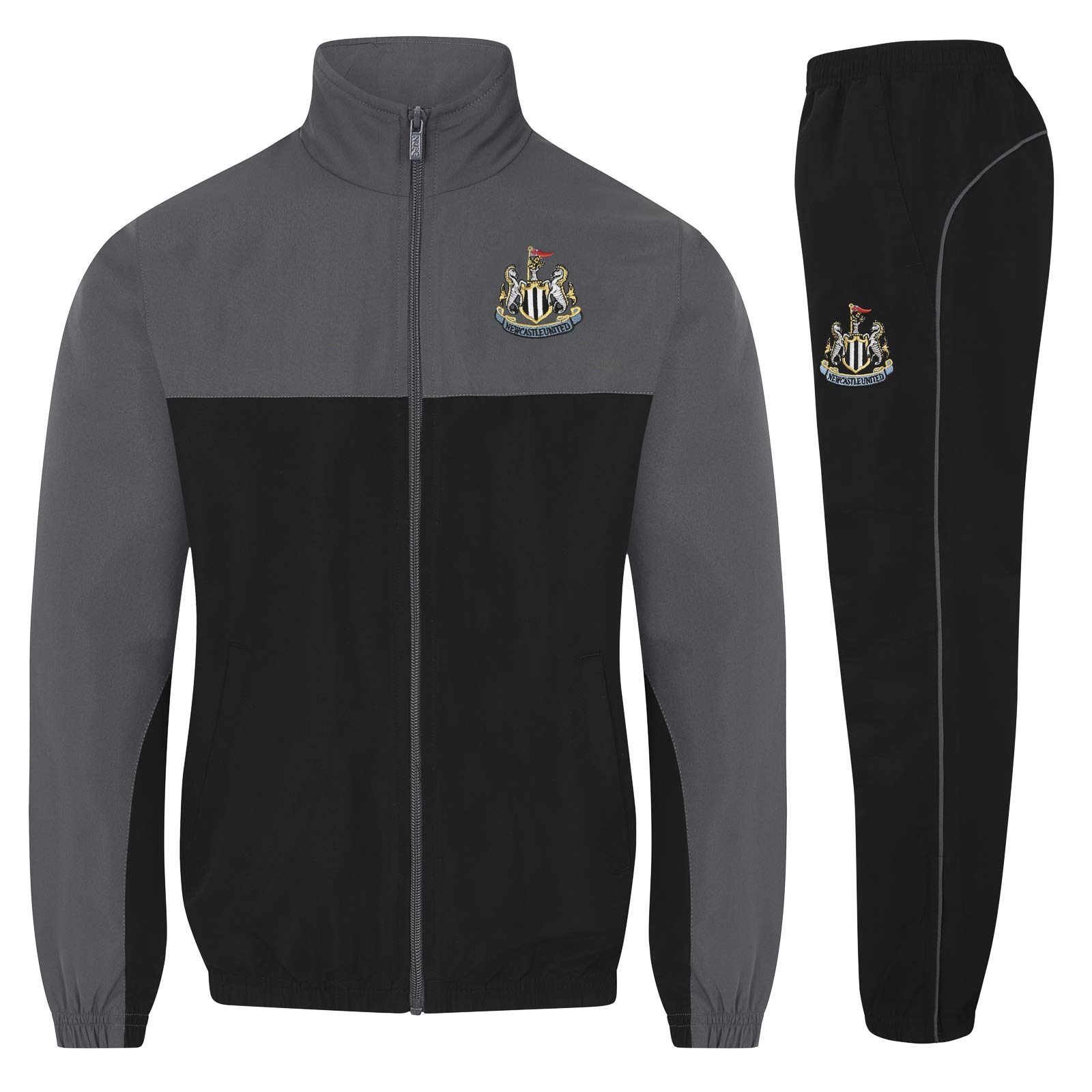 Newcastle United FC Official Soccer Gift - Men's Jacket & Pants Tracksuit Set | Football Fan Apparel for Match Day & Casual Wear