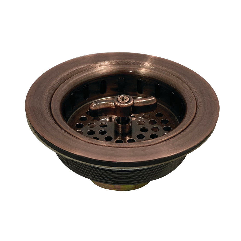 Kingston Brass K212MB Tacoma Spin and Seal Sink Basket Strainer - Matte Black Finish for Kitchen Sink Drain, Perfect for Food Waste Disposal and Easy Cleaning