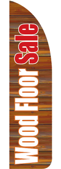 Sidewalk Feather Flag Banner for Wood Floor Sale - Outdoor Advertising & Store Promotion - Perfect for Retail Stores, Car Dealerships & Seasonal Sales