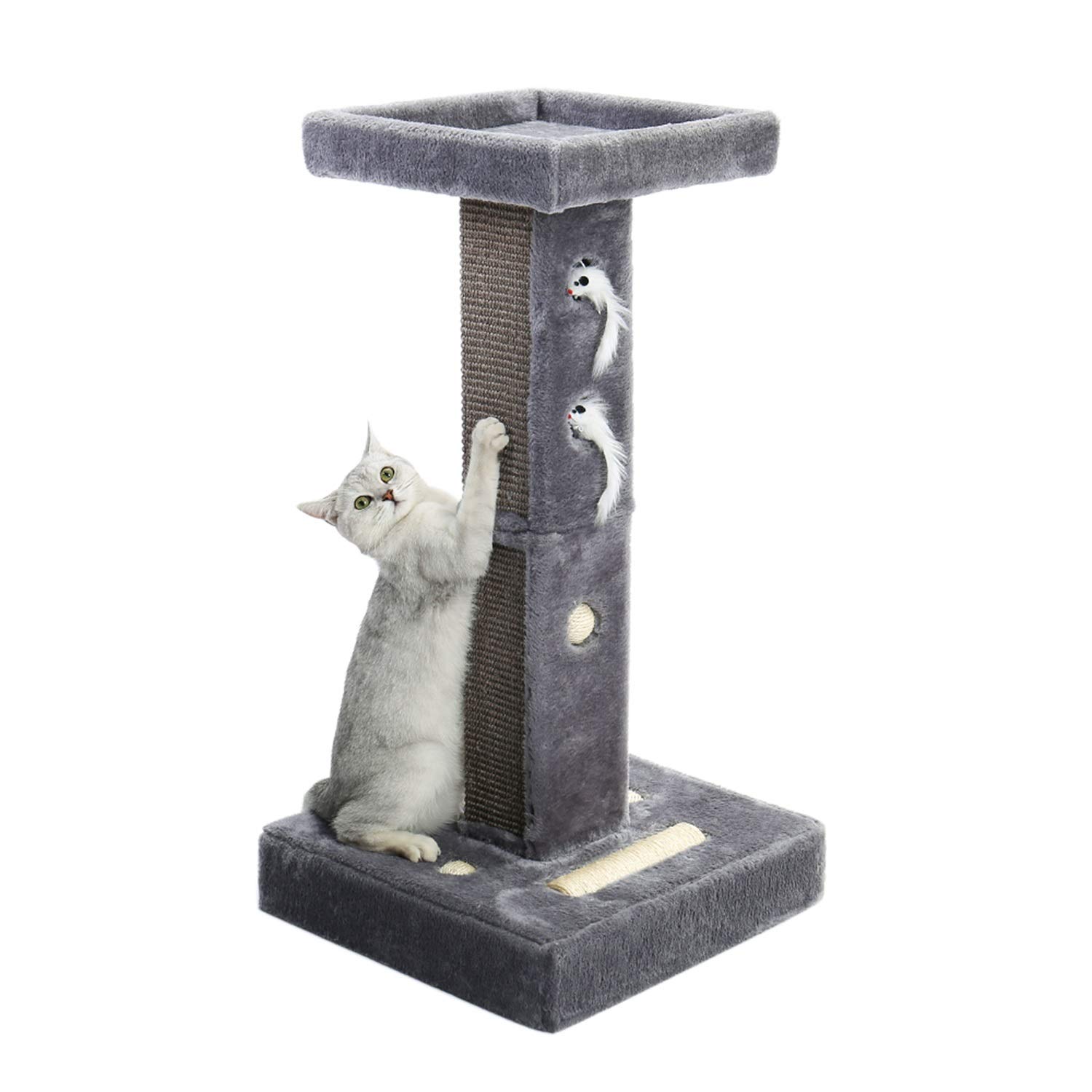 Modern Cat Tree with Sisal Scratching Posts, Cozy Perch & Interactive Toys - Multi-Level Cat Tower for Indoor Cats, Play & Climbing Activity for Kittens & Adult Cats