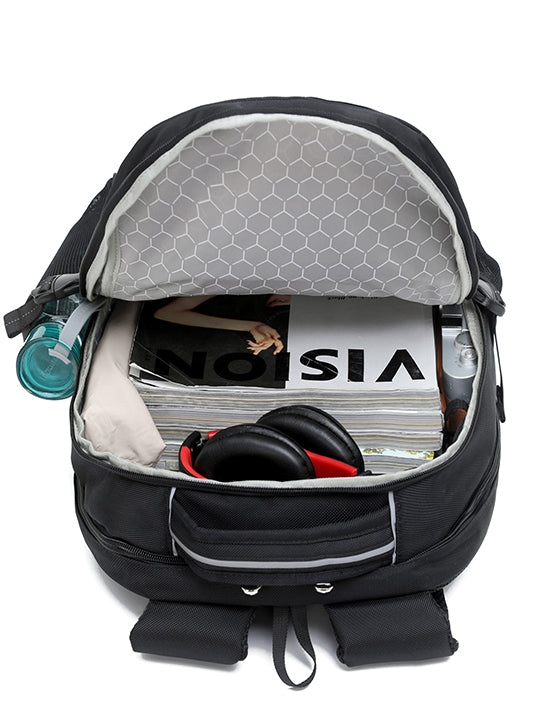 Tosca TCA939 Deluxe Laptop Backpack for Men & Women - 15.6 Inch Waterproof Business Travel Backpack with USB Charging Port - Perfect for Office, School, College & Airplane Carry-On (Black)