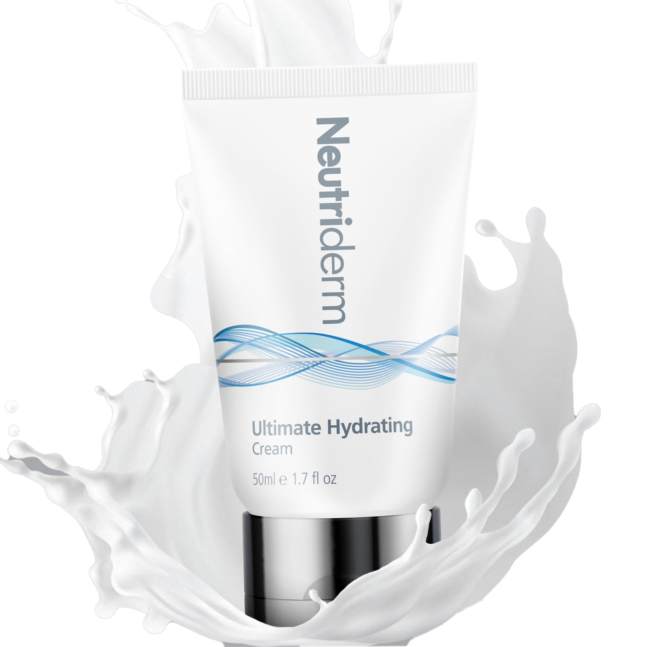 Neutriderm Ultimate Hydrating Face Cream with Vitamin E, Rice & Wheat Protein - Sensitive Skin Moisturizer for Women & Men - Anti-Aging & Dry Skin Care - 50ml - Perfect for Daily Hydration & Nighttime Skincare Routine