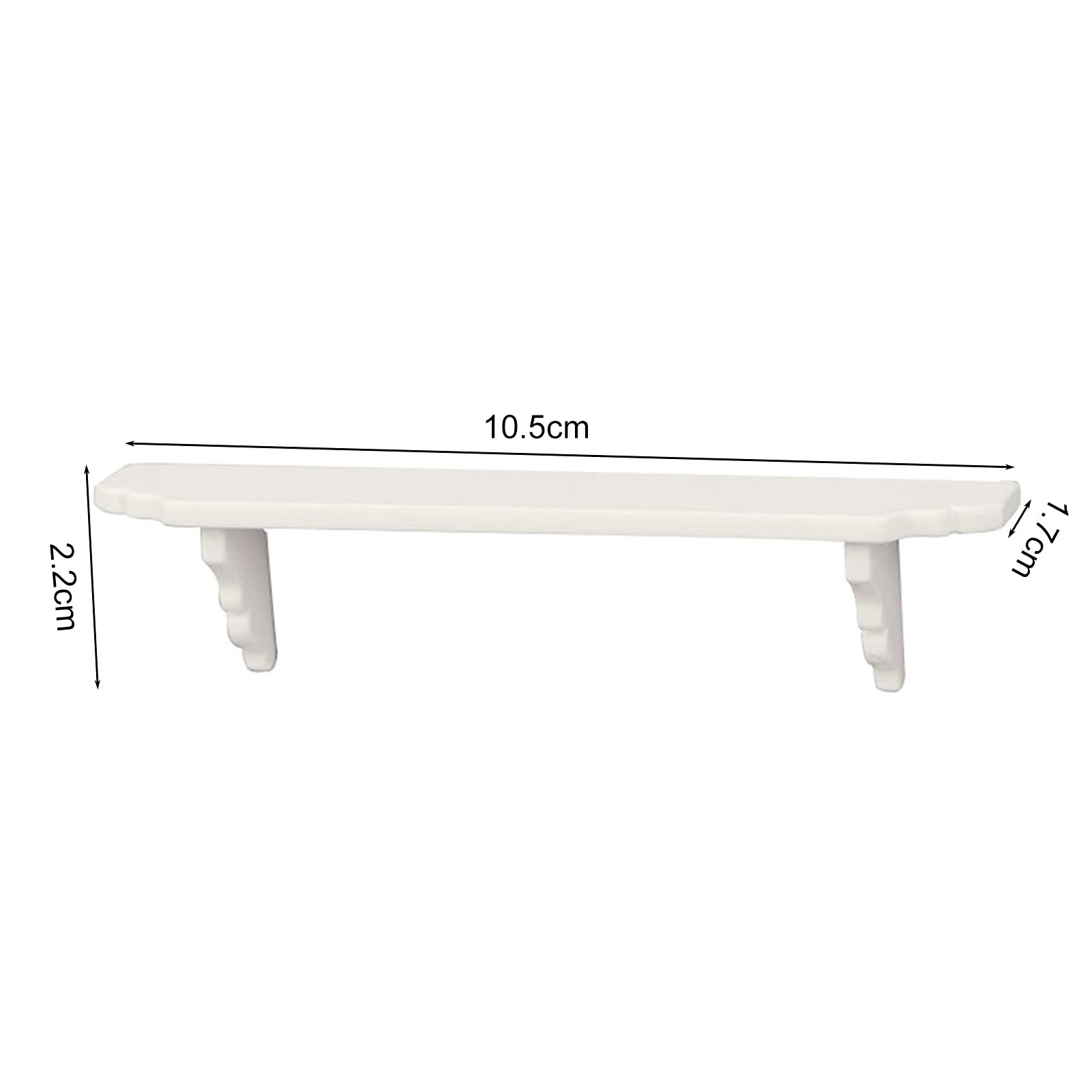 1/12 Scale Miniature Dollhouse Wall Shelf - White Kitchen Storage Shelf for Dollhouse Accessories | Perfect for DIY Dollhouse Kitchen Decor & Miniature Room Displays