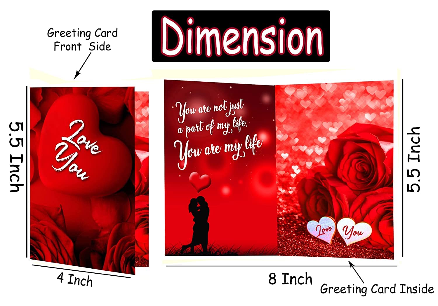 Romantic Valentine's Day Gift Set - Pink 'I Love You' Teddy Bear, Red Rose & Love Card for Wife, Girlfriend or Fiancee | Perfect for Teddy Day, Rose Day, Proposal Day & Valentine's Week | Thoughtful Present for Anniversaries, Birthdays & Special Occasions