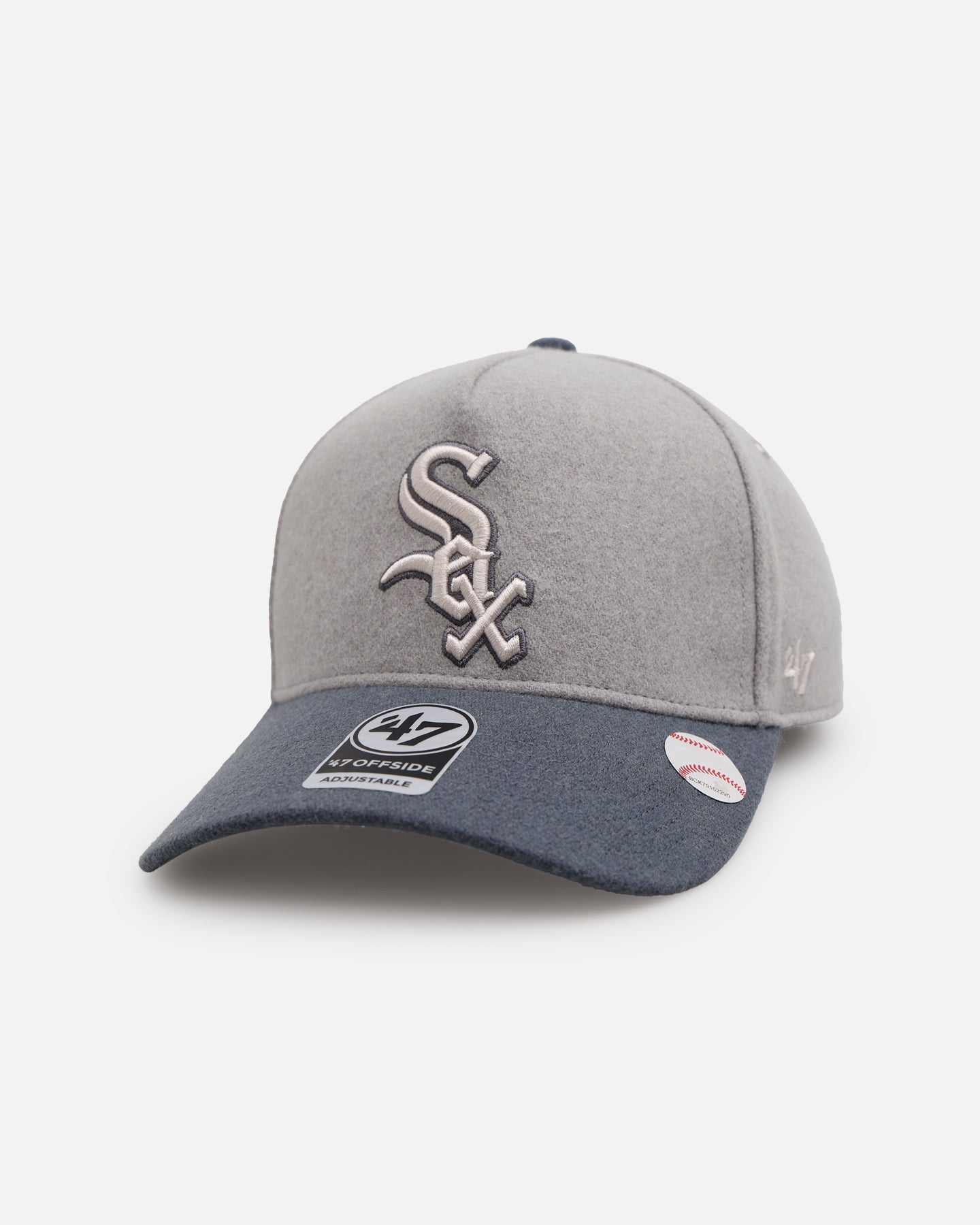 47 Brand Chicago White Sox 'Shades Of Gray' Snapback Hat - Adjustable 47 Offside Baseball Cap for Men & Women - Perfect for Sports Games, Casual Wear & Fan Collections