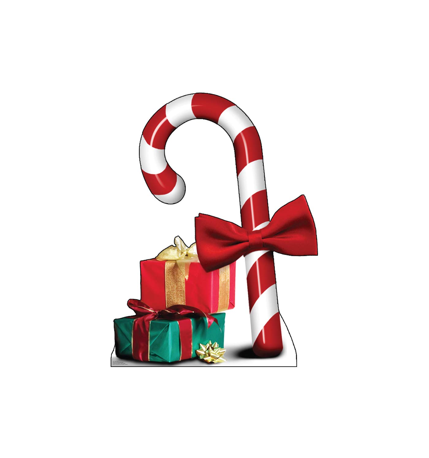 Life-Size Candy Cane Cardboard Cutout Standee - Premium Holiday Decoration for Christmas Parties, Store Displays & Festive Photo Backdrops