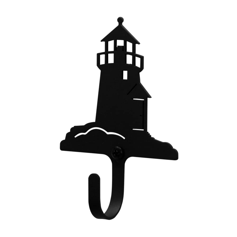 Rustic Wrought Iron Lighthouse Magnet Hook - Decorative Wall Hanging for Keys, Kitchen Utensils, or Office Supplies - Perfect for Coastal, Nautical, or Farmhouse Home Decor
