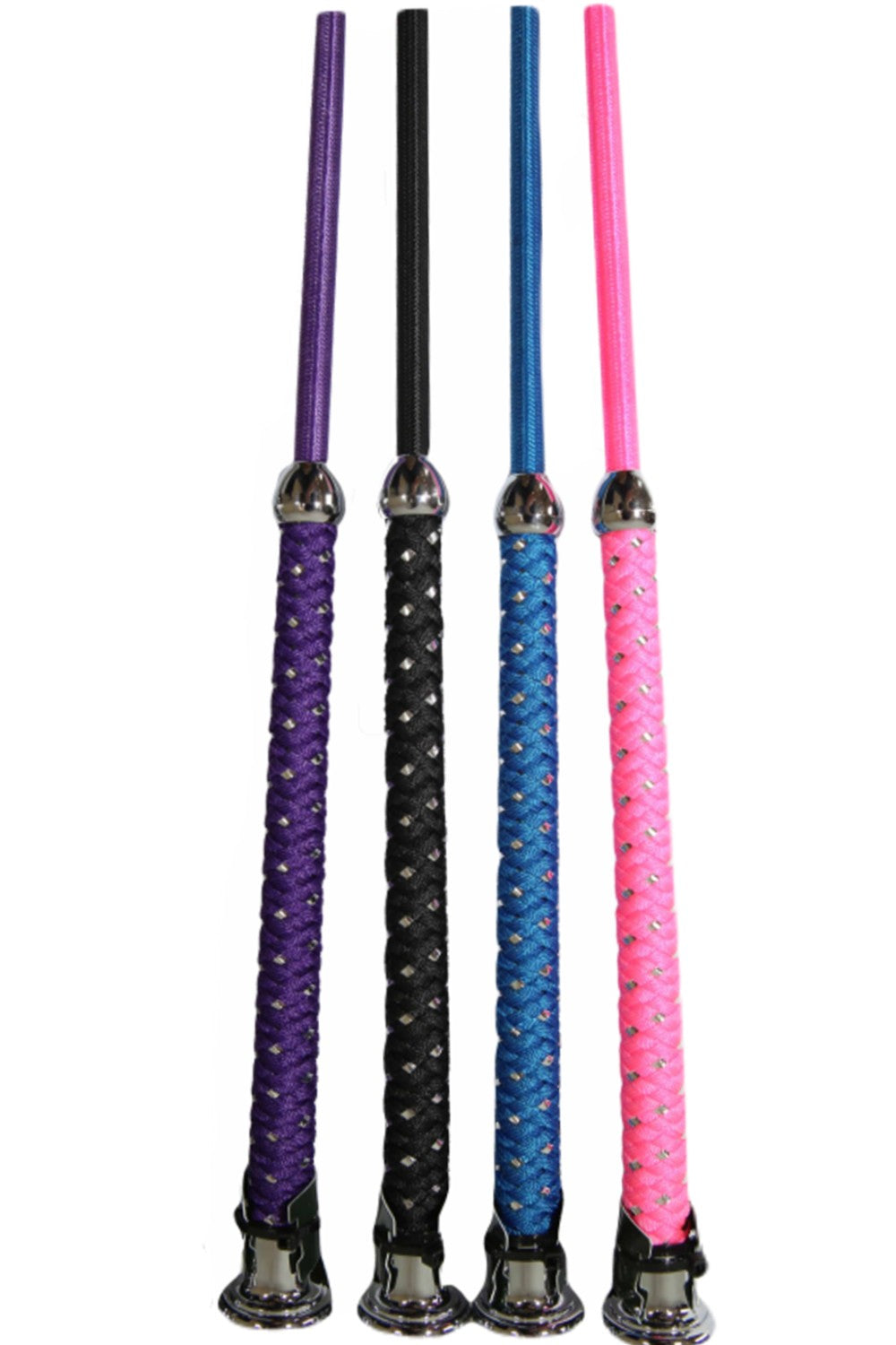 Premium Dublin Dressage Whip with Braided Leather Handle - Equestrian Training & Horse Riding Accessories for Dressage Competitions & Practice