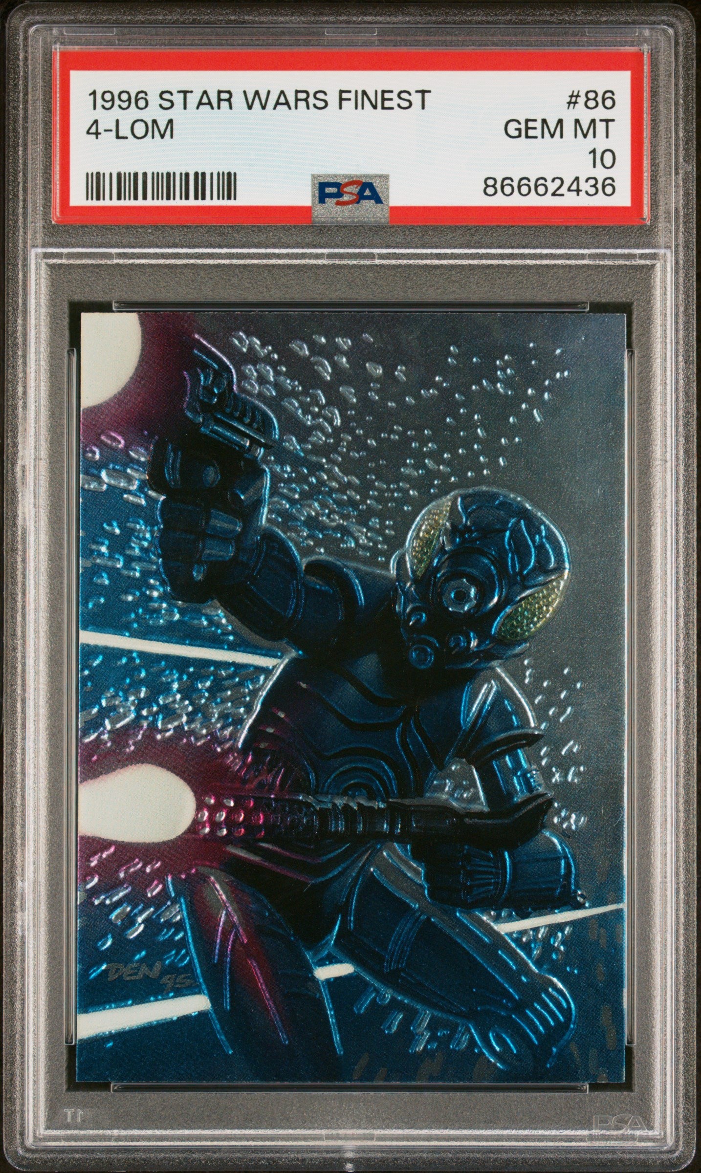 1996 STAR WARS FINEST 4-LOM #86 PSA 10 Graded Trading Card - Rare Collectible for Star Wars Fans & Card Collectors - Perfect for Display, Investment & Nostalgia
