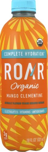 Organic Mango Clementine Drink by Roar Beverages - 18 oz | Refreshing & Healthy Fruit Beverage for Energy Boost, Hydration & On-the-Go Lifestyle