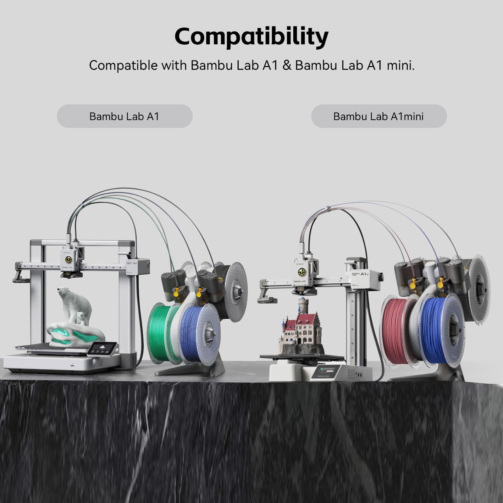 Bambu Lab AMS Detachable Filament Tray - Reusable Filament Spool Holder for PLA, PETG & More | Eco-Friendly 3D Printer Accessory | Compatible with Bambu Lab A1 & A1 Mini 3D Printers | Perfect for Organized Filament Storage & Smooth Printing Workflow