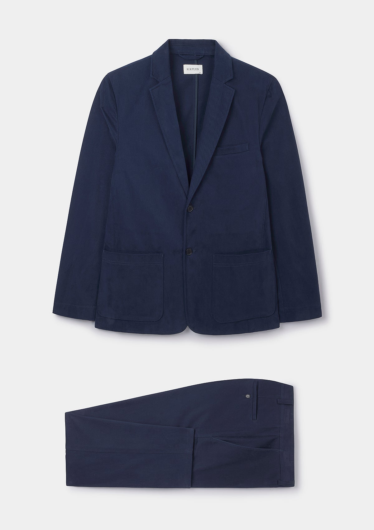 Premium Navy Blue Cotton Twill Suit for Men - Classic Business & Formal Wear - Perfect for Office, Weddings & Special Occasions