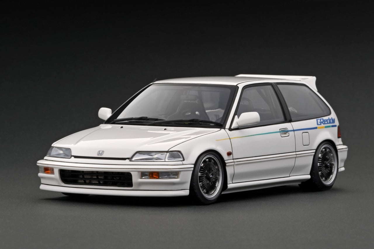 1:18 Scale Honda Civic EF9 SiR White Diecast Model Car - Collectible Toy for Car Enthusiasts & Perfect Gift for Honda Fans - Display for Home, Office, or Car Show Collection