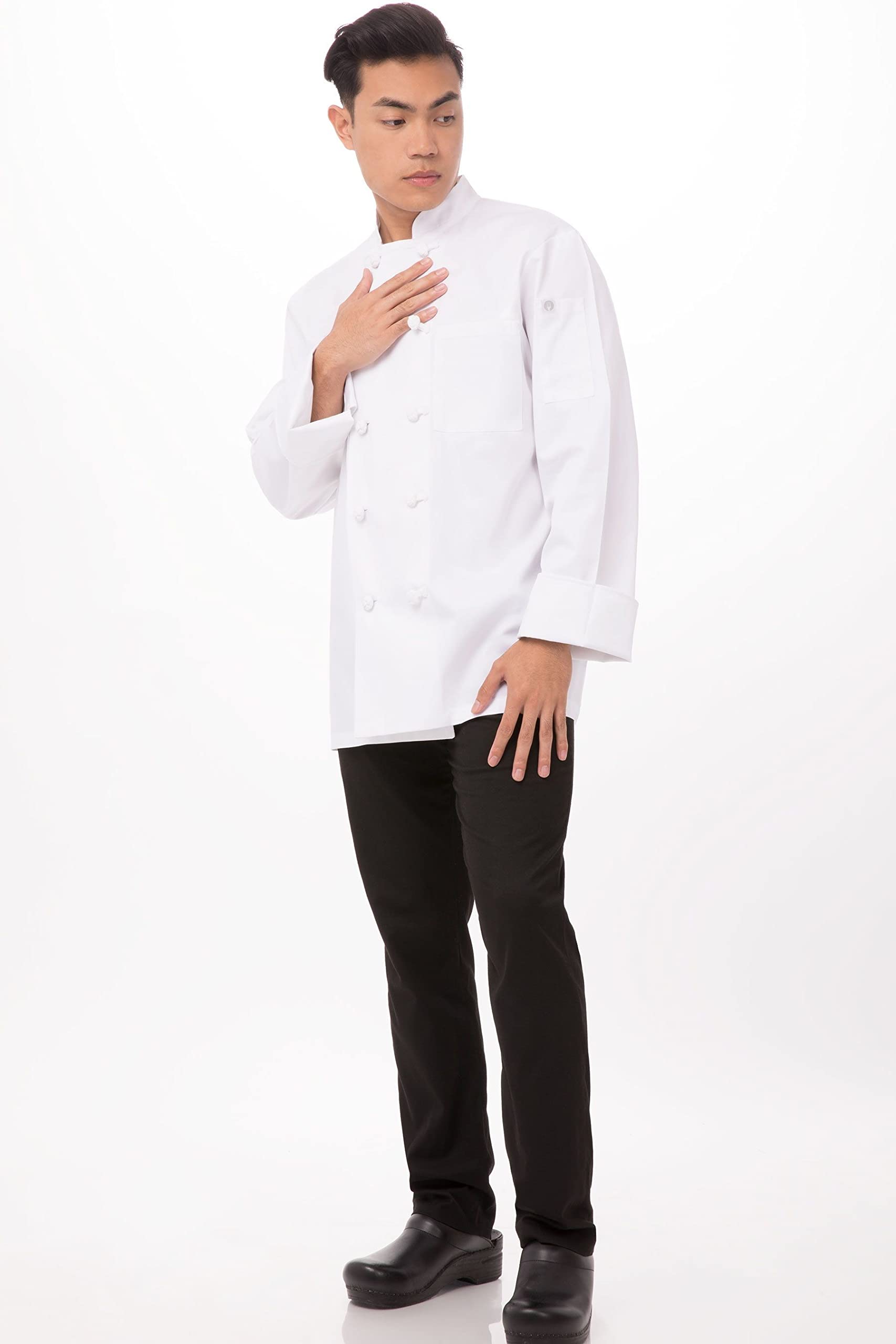 Chef Works Men's Montreaux Executive Chef Coat - Professional Kitchen Uniform for Cooking, Baking & Culinary Arts | Perfect for Chefs, Bakers & Catering Staff