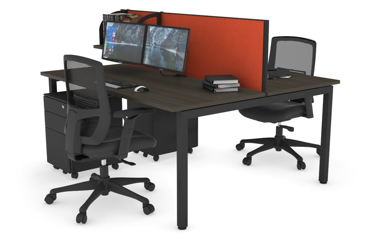 Quadro Square Legs 2 Person Office Workstation Desk [1400L x 700W] - Perfect for Collaborative Workspaces & Home Offices