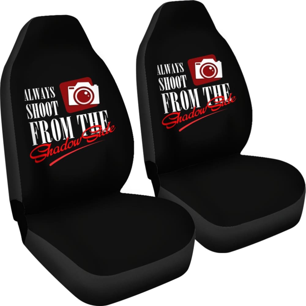 Premium Car Seat Covers for Photographers - Always Shoot From The Shadow Side Design 211101 | Perfect for Road Trips & Photography Enthusiasts
