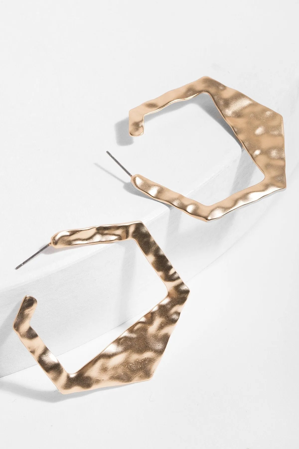Hammered Geometric Earrings for Women - Handmade Boho Chic Dangle Earrings - Perfect for Parties, Weddings & Everyday Wear