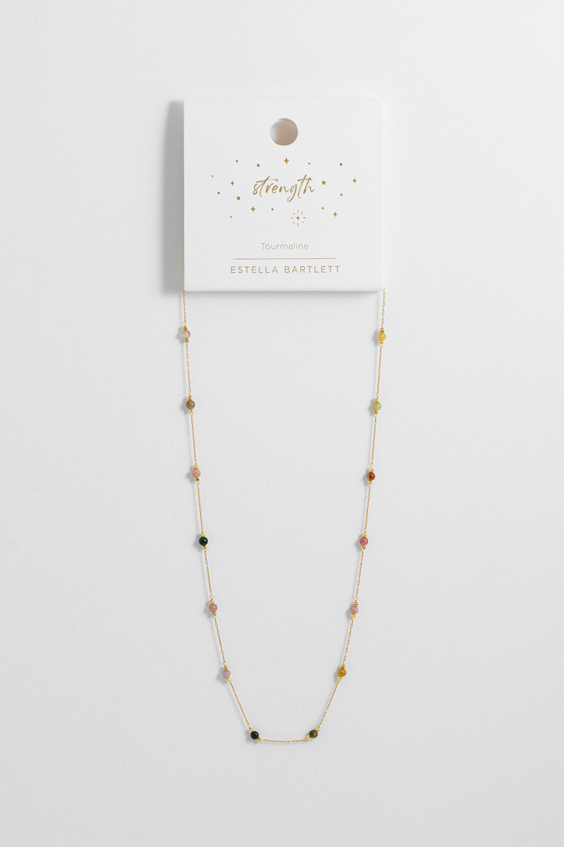 Healing Tourmaline Gemstone Bead Necklace for Women - Natural Crystal Therapy Jewelry for Stress Relief & Energy Balance - Perfect for Meditation, Yoga & Spiritual Healing