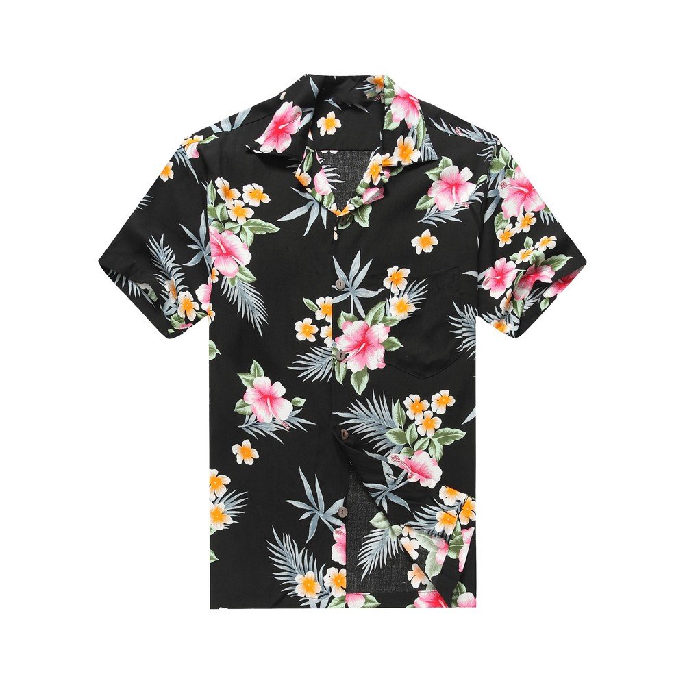 **Matching Hawaiian Luau Cruise Couple Outfits - Hibiscus Blue Shirt & Dress Set for Tropical Party, Vacation, and Beach Date Night**
