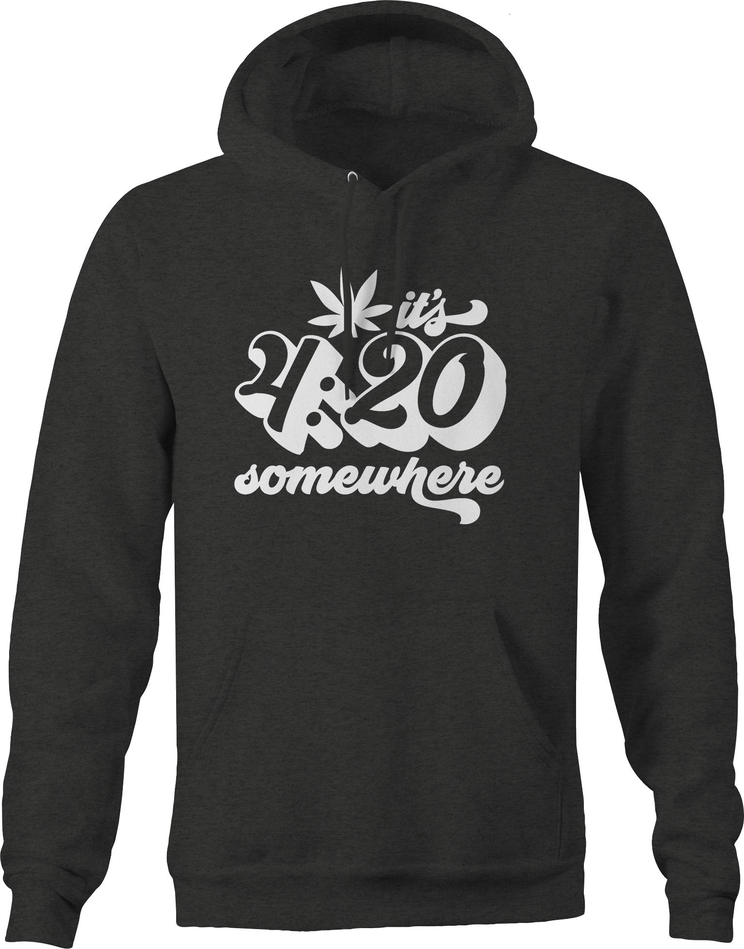 Funny 420 Weed Hoodie for Men - Classic Pot Head Design in Dark Grey | Perfect for Stoner Gifts & Casual Wear