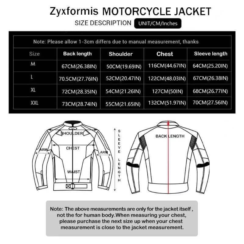 Men's Waterproof & Windproof Motorcycle Jacket - Full Body Armored Protective Gear for Bikers - Summer & Winter Riding Jacket - Ideal for Commuting, Touring & Adventure Riding