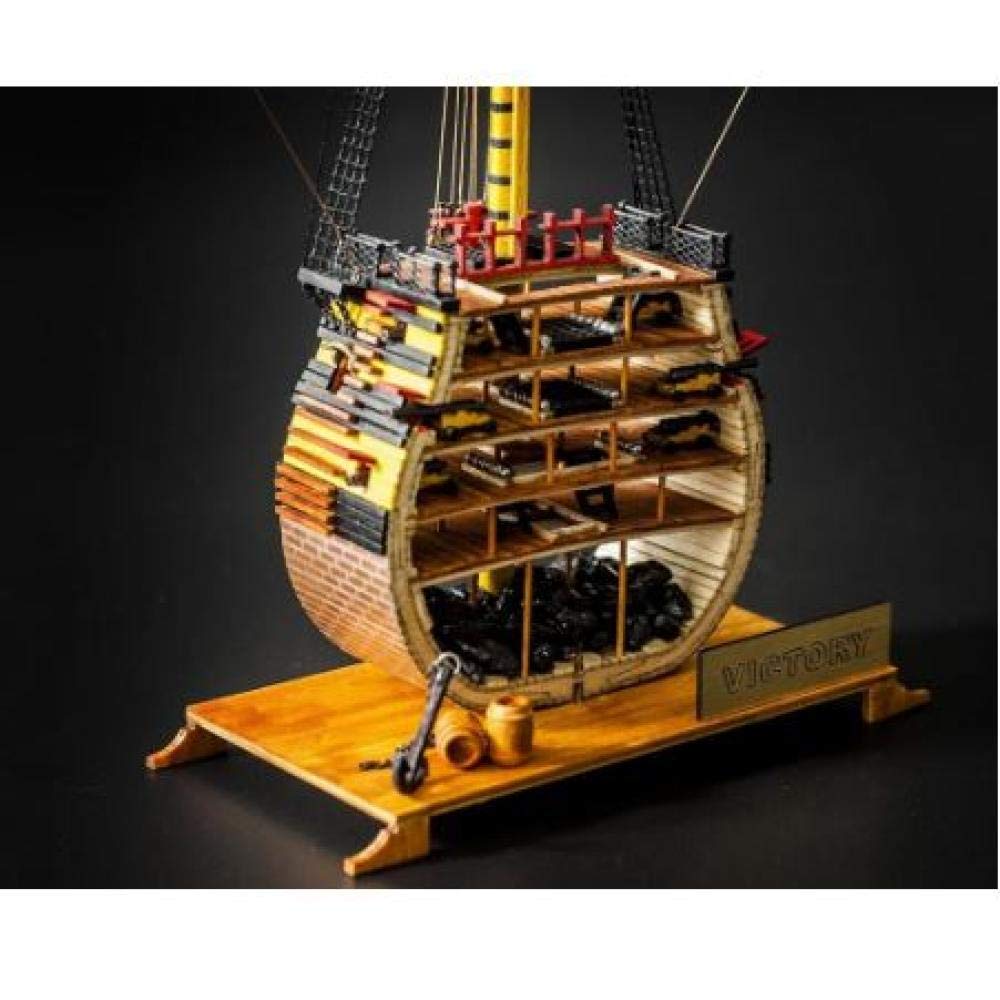 1/200 Scale HMS Victory Ship Model Kits with Brass Upgrade Accessories - YZ-YUAN Premium Wooden Sailboat Model for Collectors, DIY Enthusiasts & Home Decor | Perfect Gift for History Buffs & Naval Enthusiasts | Display in Offices, Living Rooms, or Man Caves