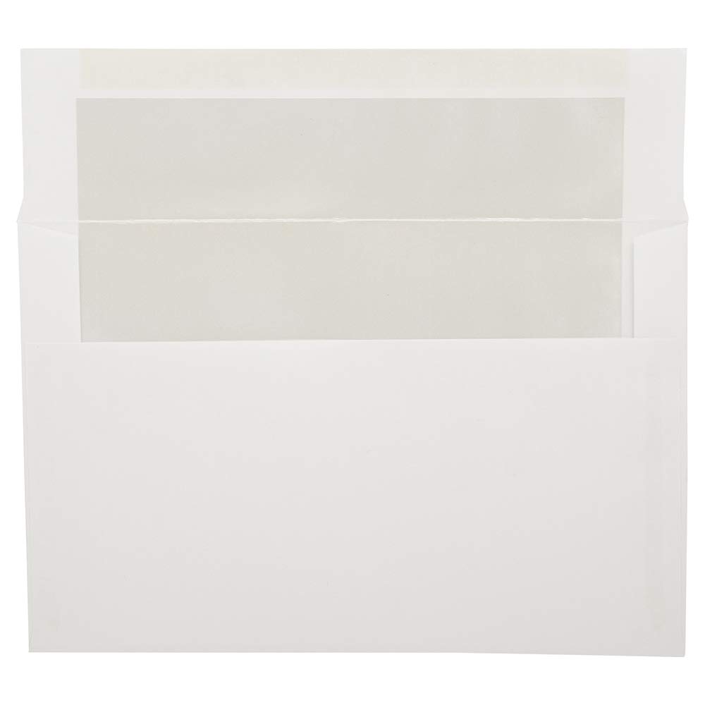 Foil Lined Invitation Envelopes 5.75x8.75 - White & Ivory - 100 Pack for Weddings & Events