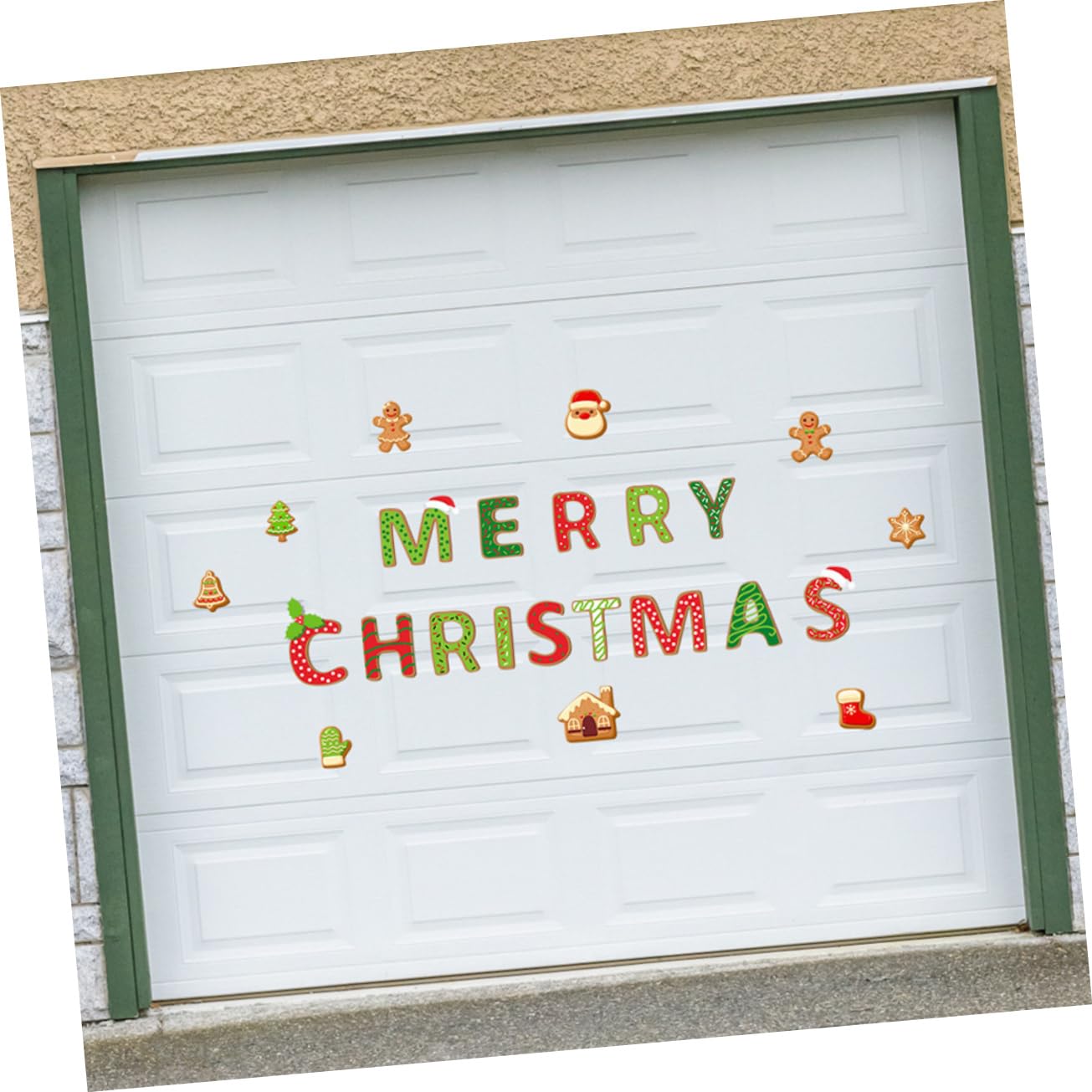 Kisangel 5 Sets Christmas Garage Door Stickers - Cartoon Automotive PVC Decals for Holiday Home & Car Decor - Perfect for Christmas Party, Winter Home Decoration & Gift Giving